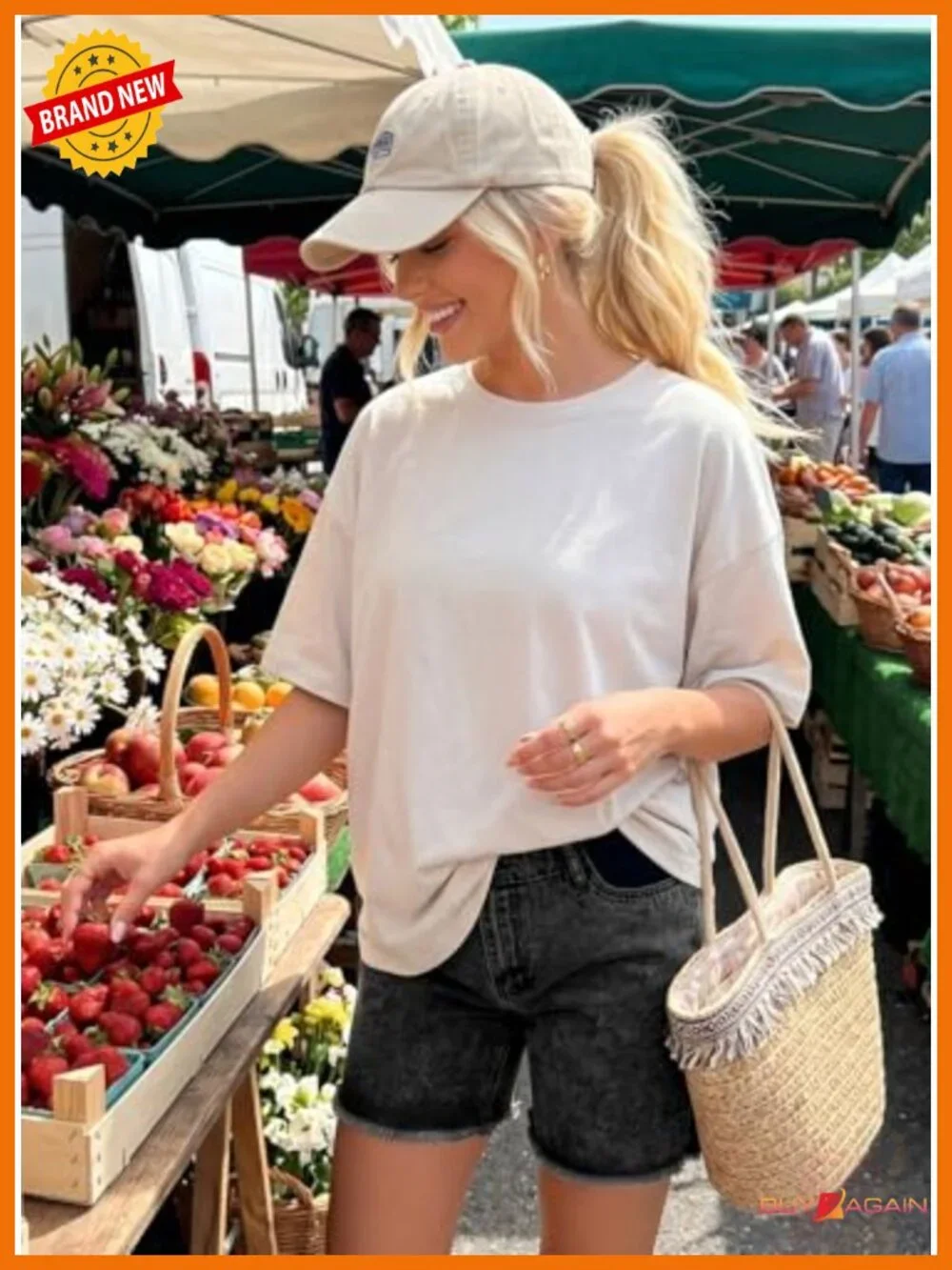 Maternity Bermuda Shorts Bump-Friendly Stretchy Raw Hem Summer Denim with